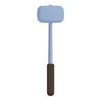 Large metal sledgehammer with a wooden handle is standing upright vector