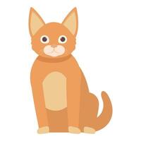 Cute tabby cat sitting and looking forward with curiosity vector