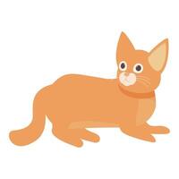 Cute ginger cat relaxing and looking up with curiosity vector