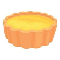 Delicious egg tart with wavy edges is waiting for you vector