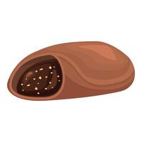Chocolate candy with filling showing delicious center vector