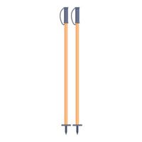 Pair of nordic walking poles standing upright on white background vector