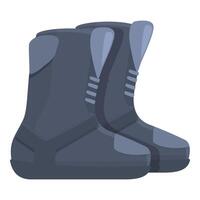 Pair of grey snowboarding boots standing upright vector