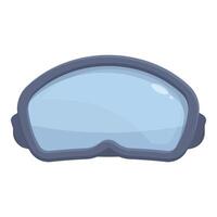 Ski goggles protecting eyes while skiing downhill vector