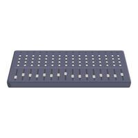 Professional audio mixer console panel with adjusting knobs vector