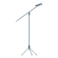 Professional microphone standing on a tripod for recording studios and live performances vector