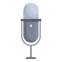 Studio microphone standing on a desk is recording audio vector