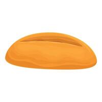 Delicious crusty bread is lying on a white background vector