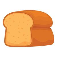 Loaf of sliced bread with seeds on white background vector