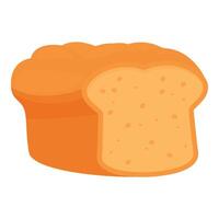 Freshly baked loaf of bread showing soft inside vector
