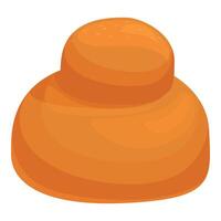 Appetizing bun with a ruddy top is isolated on a white background vector