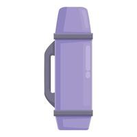 Thermos flask keeping drinks hot or cold for hiking trip vector