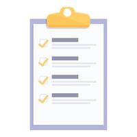 Clipboard showing check marks representing completed tasks vector