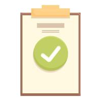 Clipboard showing check mark for successful task completion vector