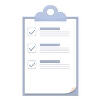 Clipboard showing completed checklist for efficient task management vector
