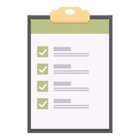 Clipboard showing check marks representing completed tasks vector