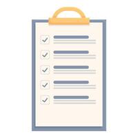 Clipboard showing check marks representing completed tasks vector