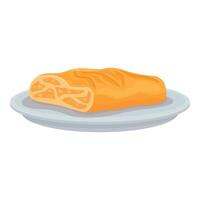 Apple strudel resting on a plate vector