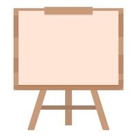 Empty whiteboard on wooden tripod is waiting for presentation in classroom vector
