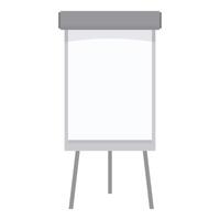 Blank whiteboard on wooden tripod for presentations and brainstorming vector