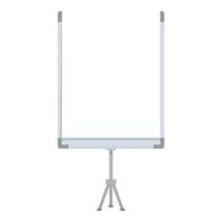 Empty whiteboard standing on tripod for business presentations vector