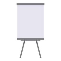 Blank whiteboard on tripod stand for business presentation vector
