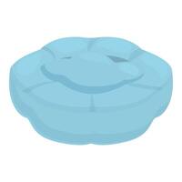 Blue round comfortable inflatable swimming pool float ring vector