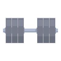 Adjustable dumbbell showing increasing weight for bodybuilding vector