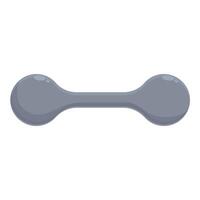 Grey dumbbell for training biceps muscles in gym vector
