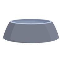 Empty dog bowl waiting for food on white background vector