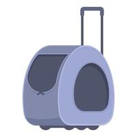 Modern pet carrier trolley bag for traveling with animals vector