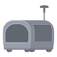 Modern train wagon with big windows and handle for transportation vector