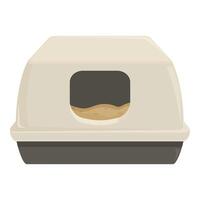 Empty cat litter box waiting for the cat to use it vector