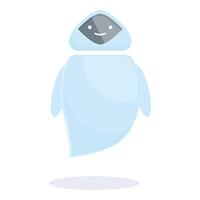 Cute ai robot chatbot smiling floating vector