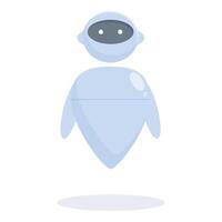 Modern robot floating and waiting for command vector