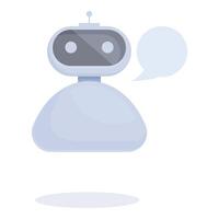 Chatbot having a conversation using a speech bubble vector