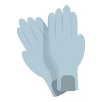 Pair of blue medical gloves lying on top of each other vector