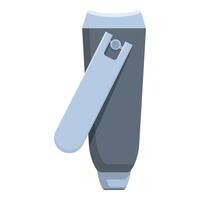 Nail clipper showing opened lever for cutting fingernails vector