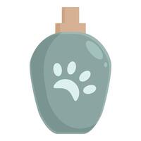 Bottle of shampoo for pets with paw print on bottle for dogs and cats vector