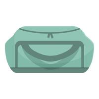 Green waist bag for tourists holding important things vector