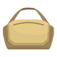 Brown backpack for carrying things while travelling vector