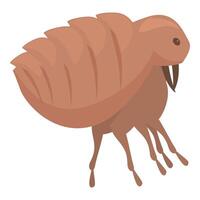 Flea walking showing its tiny hairs and powerful legs vector