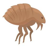 Flea bug walking with big legs and tiny eyes vector