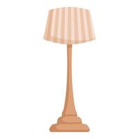 Tall floor lamp standing with beige lampshade vector
