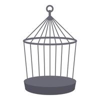 Empty birdcage is waiting for its inhabitant vector