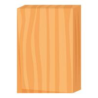 Light brown wood block showing the grain vector