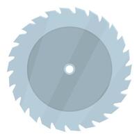 Circular saw blade cutting woodworking tool with sharp teeth vector