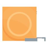 Measuring tape icon showing length measurement tool vector