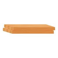 Two wooden planks creating a simple and empty shelf vector