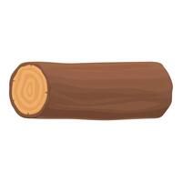 Large tree trunk showing growth rings lying horizontally vector